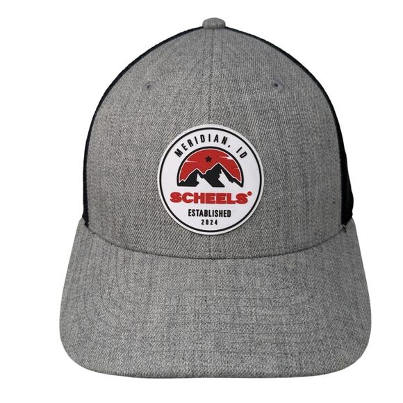 Meridian ID Scheels Snapback Trucker Hat Gray One Size Adjustable Mesh Back - Picture 1 of 11